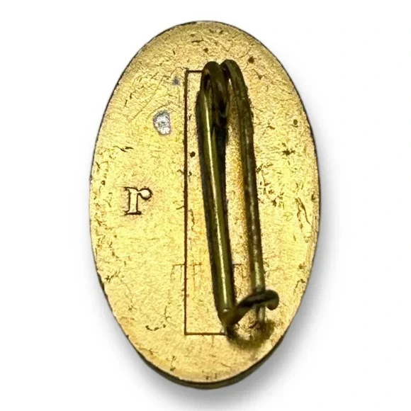 Vintage Girl Scouts Blue Enamel Pin Two-Finger Salute Brownies - Picture 2 of 3